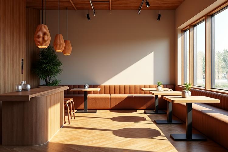 유연하게 구성된 마이아로마카페의 이벤트 공간 전경