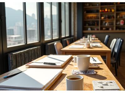 마이아로마카페에서 진행 중인 창의적인 워크숍