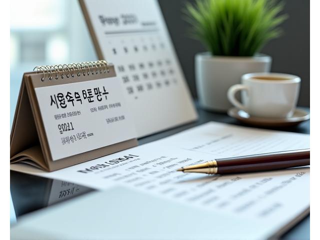 시계와 서류, 그리고 공지 사항 아이콘